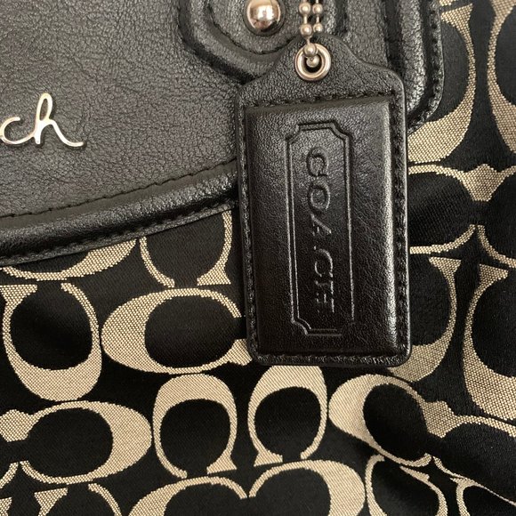COACH ASHLEY SIGNATURE NORTH/SOUTH SATCHEL - Picture 2 of 7
